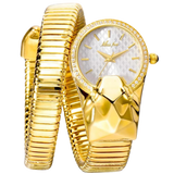 Golden Snake Watch with white dial