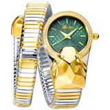 Double Tone Snake Watch with Green dial