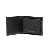 Men Cooper Logo Billfold Wallet With Passcase - Black