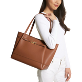 Reed Large Pebbled Leather Tote Bag - Brown Color