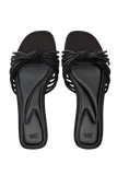 VINYL SLIDER SANDALS WITH STRAPS