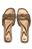 FLAT SANDALS WITH RHINESTONES