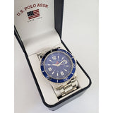 U.S. Polo Assn. Men's US8621AZ Analog Display Analog Quartz Silver Watch