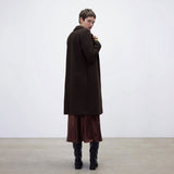 Lapel Collar Coat - Chocolate