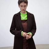 Lapel Collar Coat - Chocolate