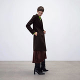 Lapel Collar Coat - Chocolate