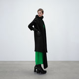 Lapel Collar Coat - Black